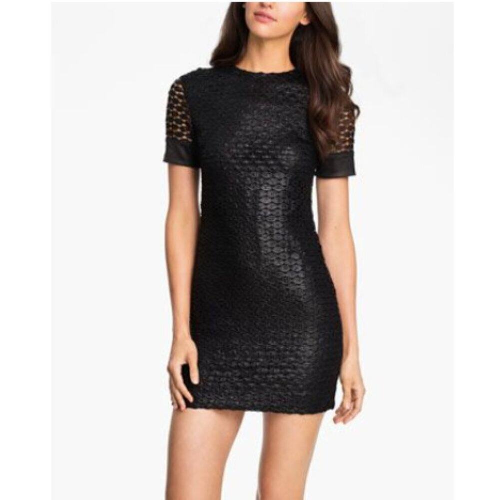 Diane Von Furstenberg New Cindy Lace Shift Dress in Black
